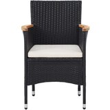  3-dijelni vrtni blagovaonski set od poliratana crni | shoptok.hr