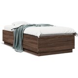  Okvir za krevet s LED svjetlima boja hrasta 90 x 200 cm drveni | Eponuda.ba