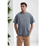 Dewberry 75226 Mens Oversized Fit Crew Neck T-Shirt-DARK GREY | shoptok.hr