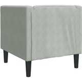 vidaXL Fotelj chesterfield svetlo siv žamet | Shoptok.si