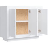  Komoda bijela 92 x 35 x 75 cm od konstruiranog drva | shoptok.hr