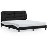  The Living Store Posteljni okvir z vzglavjem črn in bel 160x200 cm umetno usnje - Posteljni Okvir, (21447537) | Shoptok.si