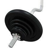  Palica z utežmi 90 kg lito železo in kromirano jeklo, (20776563) | Shoptok.si