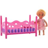 Mini komplet posteljica + punčka v pižami - roza | Shoptok.si