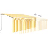 Tenda na ručno uvlačenje s roletom 3,5 x 2,5 m žuto-bijela | shoptok.hr