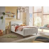 MID.YOU OBLAZINJENA POSTELJA 140 cm x 200 cm , tekstil, leseni material krem barve | Shoptok.si
