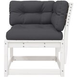  Kutna vrtna sofa s jastucima bijela 73 x 73 x 78 cm od borovine | shoptok.hr
