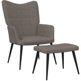 vidaXL Stol za sproščanje s stolčkom taupe blago, (20957116) | Shoptok.si