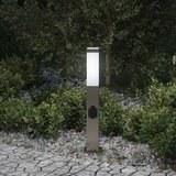  Stupić s utičnicom 50 cm od nehrđajućeg čelika IP44 Srebrna | shoptok.hr