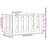 vidaXL Vrtna sadilica s izgledom 60x30x30 cm impregnirana borovina | shoptok.hr