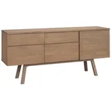 Komoda od punog hrasta u prirodnoj boji 170x77x42 cm Cleardale –