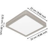 Eglo 901383-LED RGBW stropno svetlo za kupatilo FUEVA-Z, prigušiva, LED/10,5W/230V 22x22cm IP44 hrom | Eponuda.com
