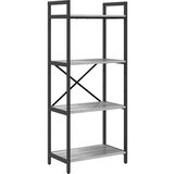 vidaXL Knjižna polica Siva Sonoma 56 x 34 x 133,5 cm Konstruiran les | Shoptok.si