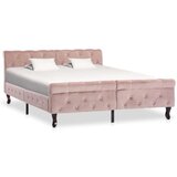 vidaXL Posteljni okvir roza žamet 140x200 cm | Shoptok.si