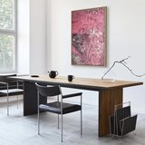  Slika - Figure on Pink Background (1-part) - Female Silhouette in Marble 40x60 U prirodnom drvenom okviru | shoptok.hr