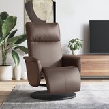 vidaXL Naslanjač z naslonom za noge, rjavo umetno usnje | Shoptok.si
