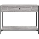  Konzolni stol siva boja hrasta 100x34,5x75 cm konstruirano drvo | shoptok.hr