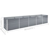  Povišena vrtna gredica od pocinčanog čelika 400x80x77 cm siva | shoptok.hr