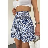 Dewberry 42016 Womens Lightweight Viscose Summer Skort-WHITE-BLUE | Shoptok.si