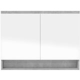 vidaXL kupaonski ormarić s ogledalom 80x15x60 cm MDF siva boja betona | shoptok.hr