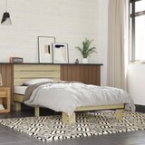 Furnova Posteljni okvir sonoma hrast 75x190 cm inženirski les in kovina, (21941737) | Shoptok.si