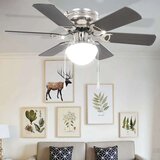 vidaXL Ukrasni stropni ventilator sa svjetlom 82 cm tamnosmeđi | shoptok.hr