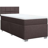 vidaXL Box spring postelja z vzmetnico temno rjava 90x200 cm blago | Shoptok.si