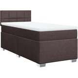 vidaXL Krevet s oprugama i madracem tamnosmeđi 90 x 200 cm od tkanine | shoptok.hr