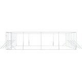 Vanjski kavez za pse srebrni 8 x 12 x 2 m od pocinčanog čelika | shoptok.hr
