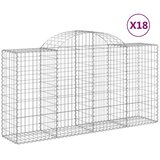  Lučne gabionske košare 18kom 200x50x100/120cm pocinčano željezo | shoptok.hr