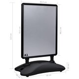  Stalak za plakate A1 s vodenom bazom crni od aluminijske legure | shoptok.hr