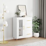 vidaXL Komoda bela 69,5x34x90 cm inženirski les | Shoptok.si