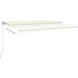  Tenda na ručno uvlačenje s LED svjetlima 500x350 cm krem | shoptok.hr