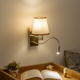  Brilagi - LED zidna lampa NUBILA 1xE27/25W/230V + LED/3W hrom/braon | Eponuda.com