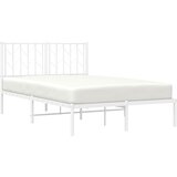  Metalni okvir za krevet s uzglavljem bijeli 120 x 190 cm | shoptok.hr