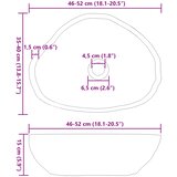  Umivaonik od riječnog kamena Svijetlo siva 52 x 40 x 15 cm | shoptok.hr