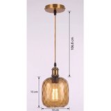 Brilagi LED luster na sajli RETRO GLASS 1xE27/60W/230V prečnik 14 cm zlatna/dimljeno braon | Eponuda.com