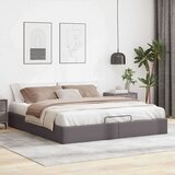  Otomanski okvir kreveta bez madraca sivi 200x200cm umjetne kože | shoptok.hr