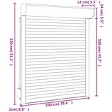  Roletna Antracit 100 x 130 cm Aluminij i poliuretan | shoptok.hr