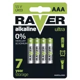Baterija raver alkalna AAA 4 kos blister