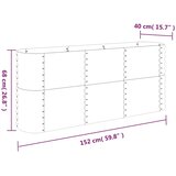  Povišena vrtna gredica od pocinčanog čelika 152 x 40 x 68 cm srebrna | shoptok.hr