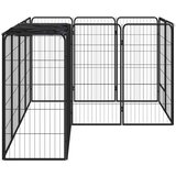  Ograda za pse s 14 panela crna 50 x 100 cm čelik obložen prahom | shoptok.hr