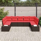  Vrtna sedežna garnitura z blazino 9 pcs Rjava poli ratan, (5000145902) | Shoptok.si
