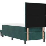  Postelja z vzmetnico z vzmetnico Temno zelena 80 x 200 cm Žamet, (5000127208) | Shoptok.si