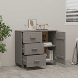  Komoda HAMAR svjetlosiva 90 x 40 x 80 cm od masivne borovine | shoptok.hr