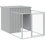  Kućica za pse s igralištem svjetlosiva 110x1017x110 cm čelična | Shoptok.si