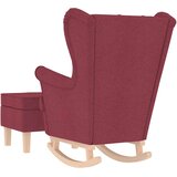  Stolica za ljuljanje s osloncem za noge boja vina od tkanine | shoptok.hr