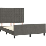  Za krevet s uzglavljem tamnosivi 140x200 cm baršunasti | shoptok.hr