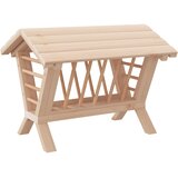 vidaXL Krmilnik za seno za zajce 44x33x33 cm iz trdnega lesa jelke, (21158112) | Shoptok.si