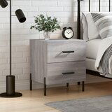 vidaXL Nočna omarica siva sonoma 40x35x47,5 cm inženirski les | Shoptok.si